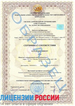 Образец сертификата соответствия Десногорск Сертификат ISO/TS 16949